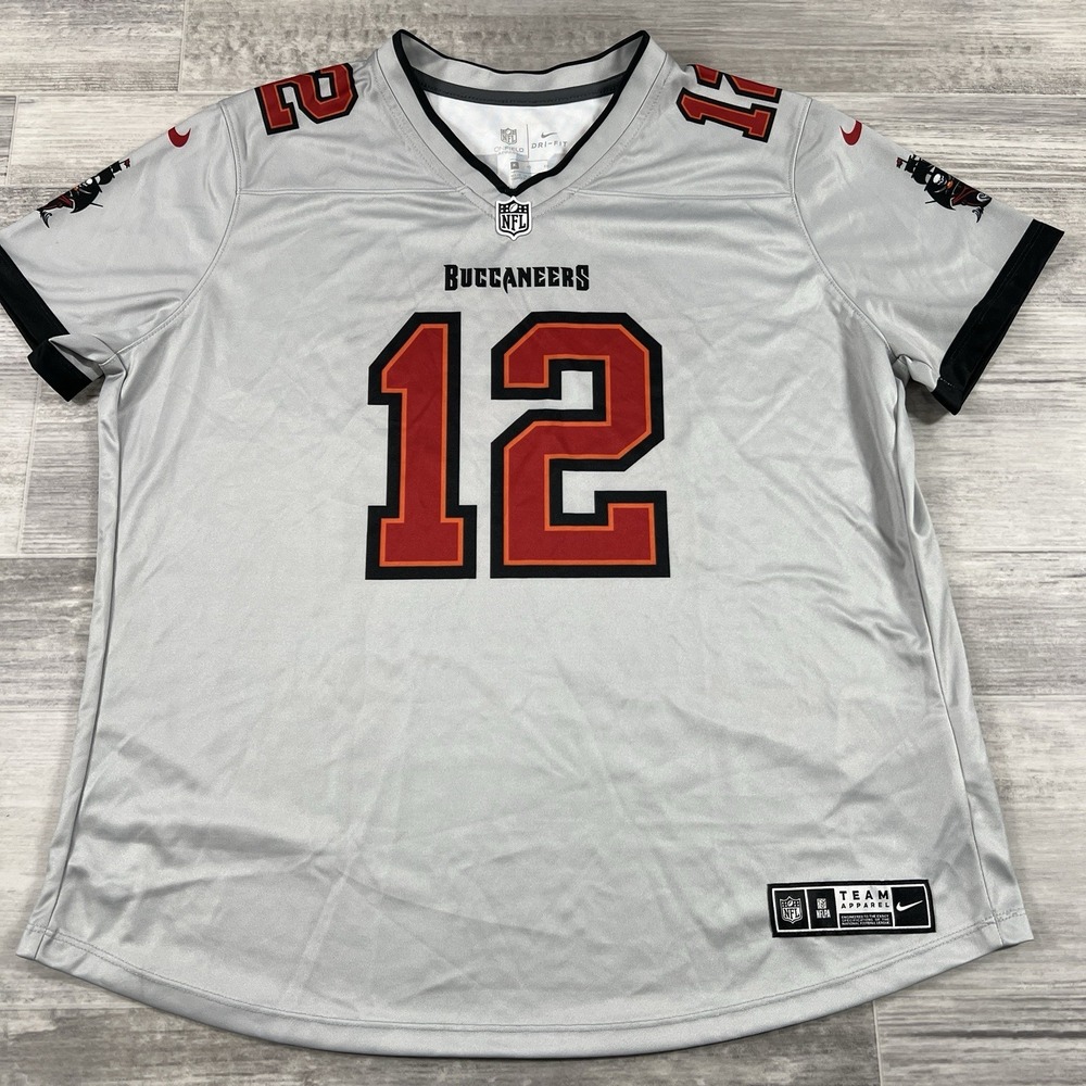Nike Tom Brady Gray Tampa Bay Buccaneers Inverted Legend Jersey Women's Size‎ XL